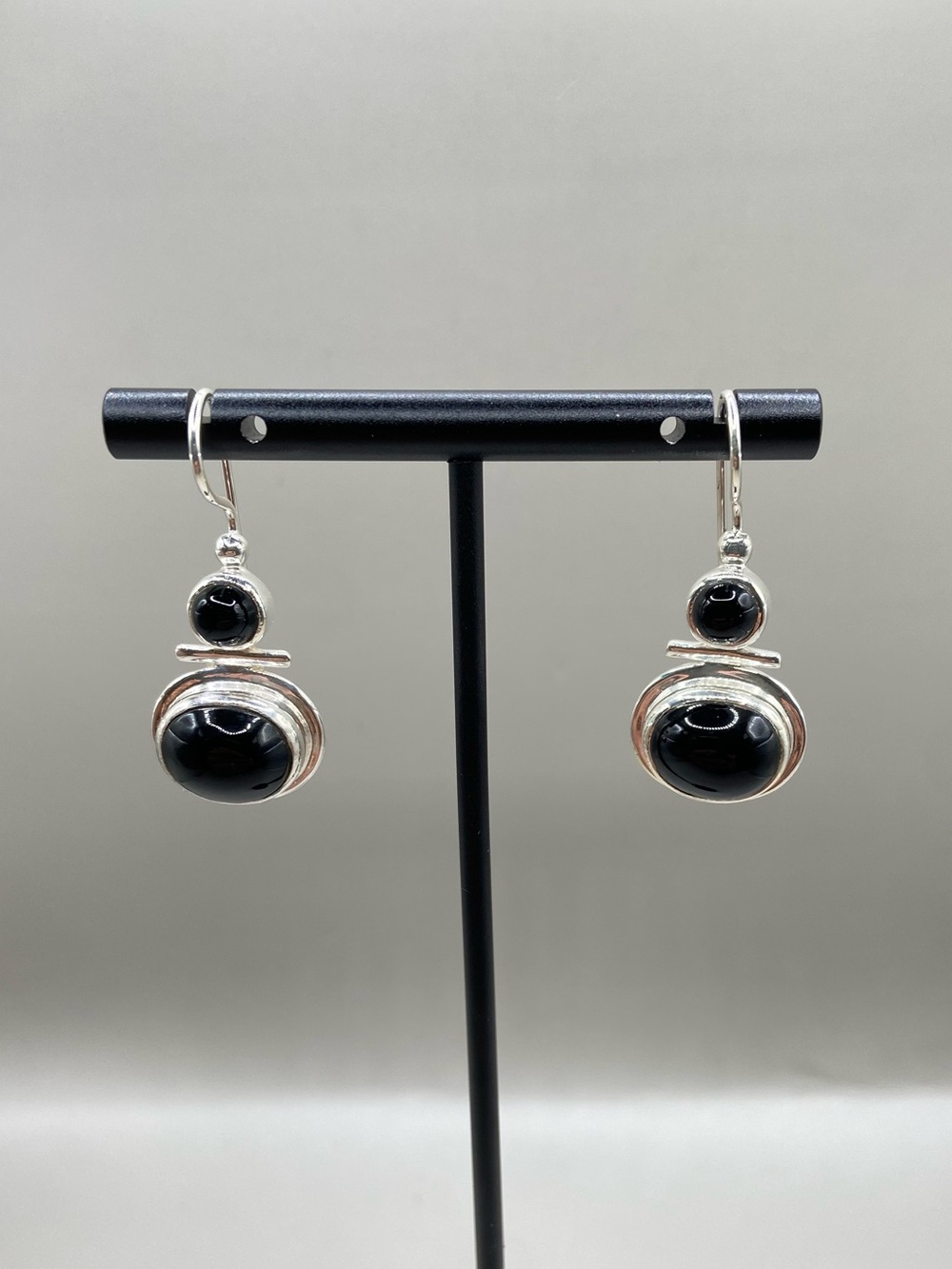 Silpada Sterling Silver Black Onyx Cabochon Earrings W0461